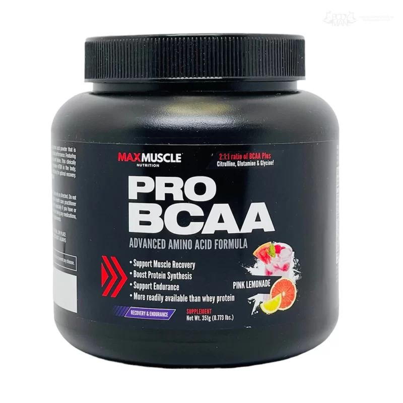 maxmuscle pro bcaa pink lemonade 351g