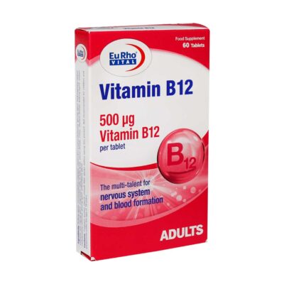 قرص ویتامین B12 یوروویتال 60 عدد / Eurho Vital Vitamin B12
